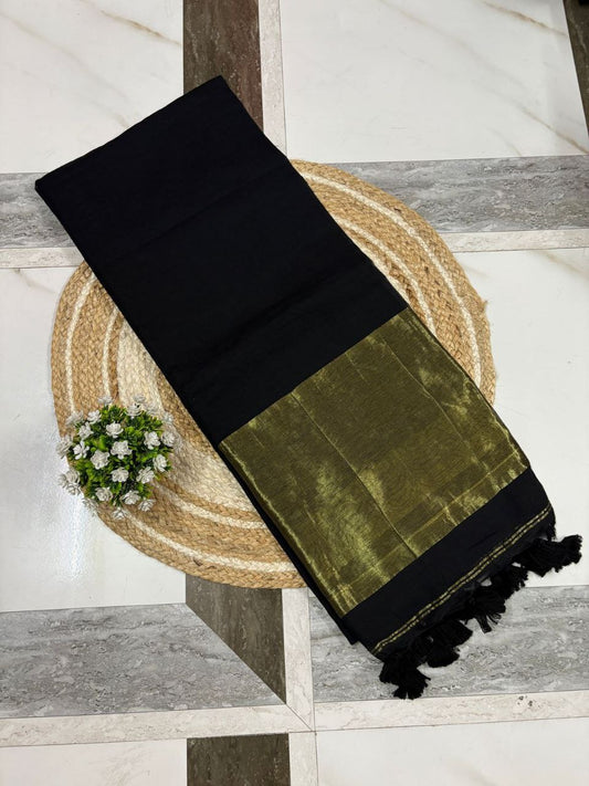 Khadi Tissue Cotton - Black